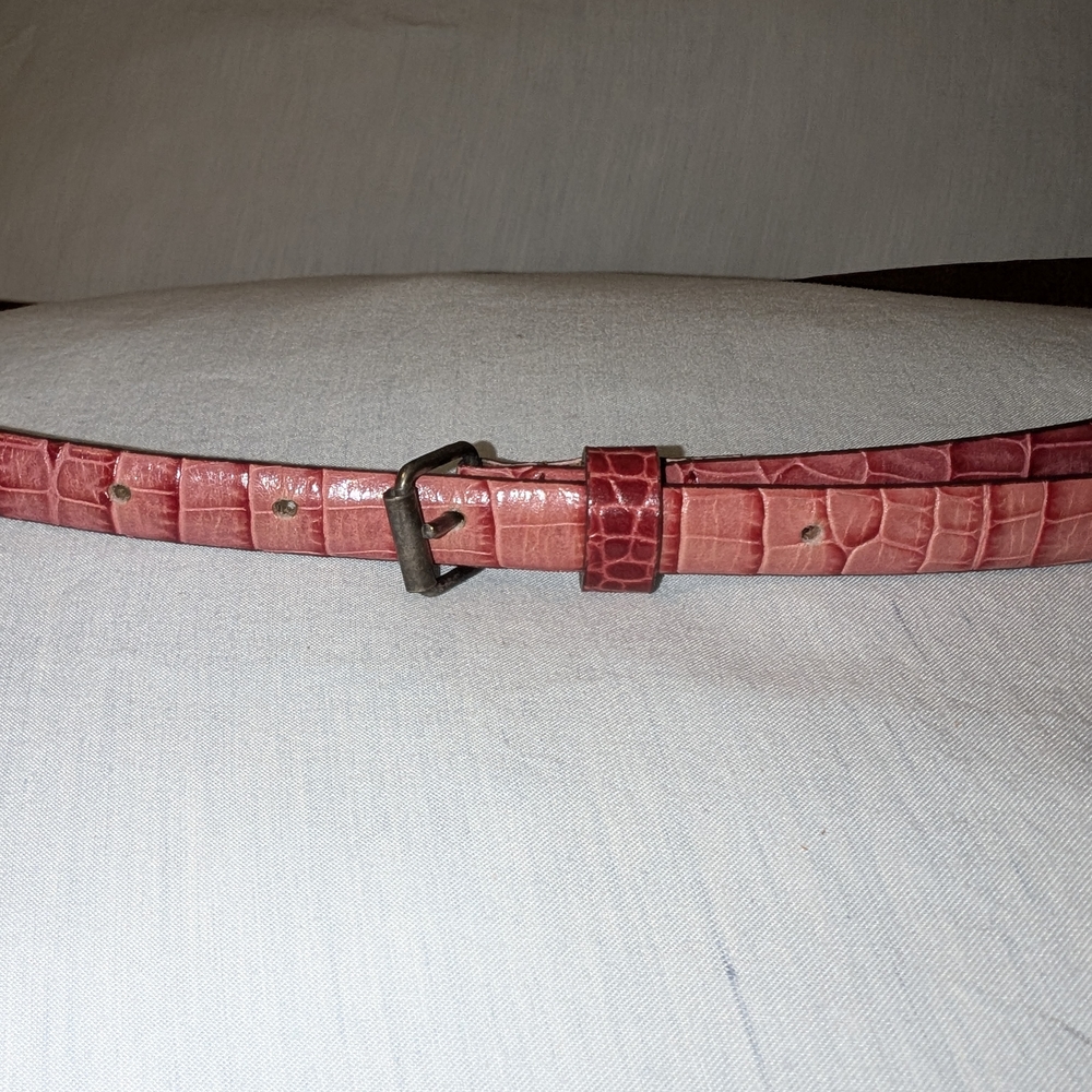 Club Monaco Pink Crocodile Texture Belt